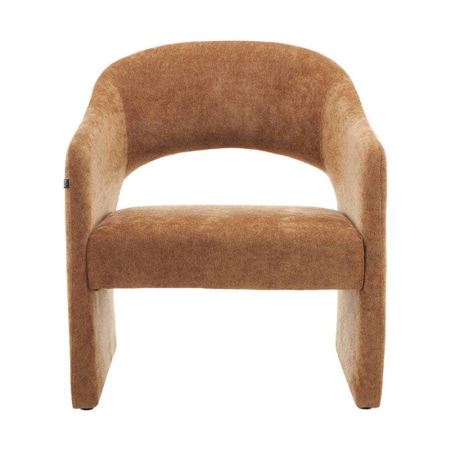 Sillon Individual Qur Terracota Con Fondo Blanco Vista Frontal