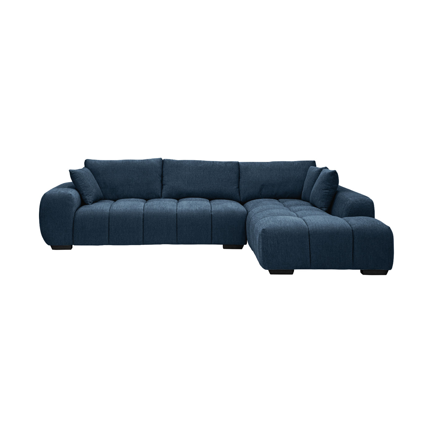 Sofá Modular Croaciaa — SOFÁ CORACIAA DER AZUL VISTA FRONTAL