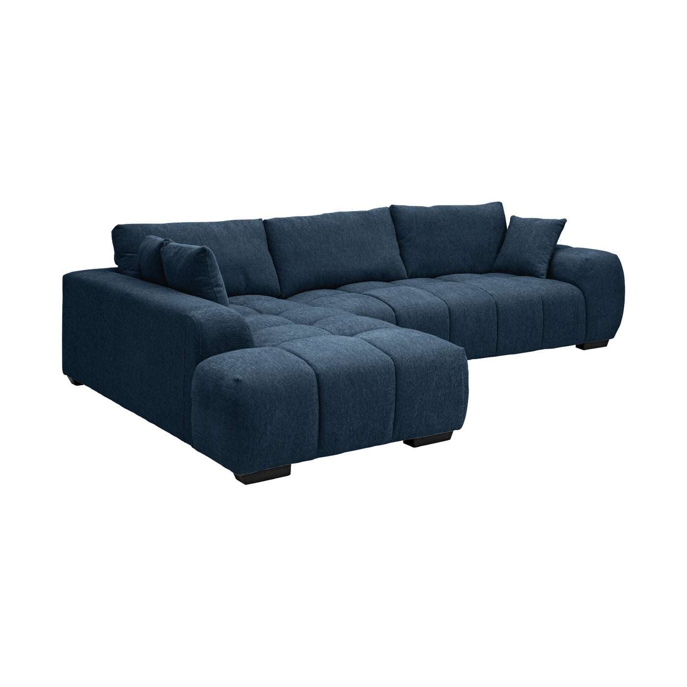 Sofá Modular Croaciaa — SOFÁ CORACIAA AZUL IZQ VISTA EN PERSPECTIVA PRONUNCIADA
