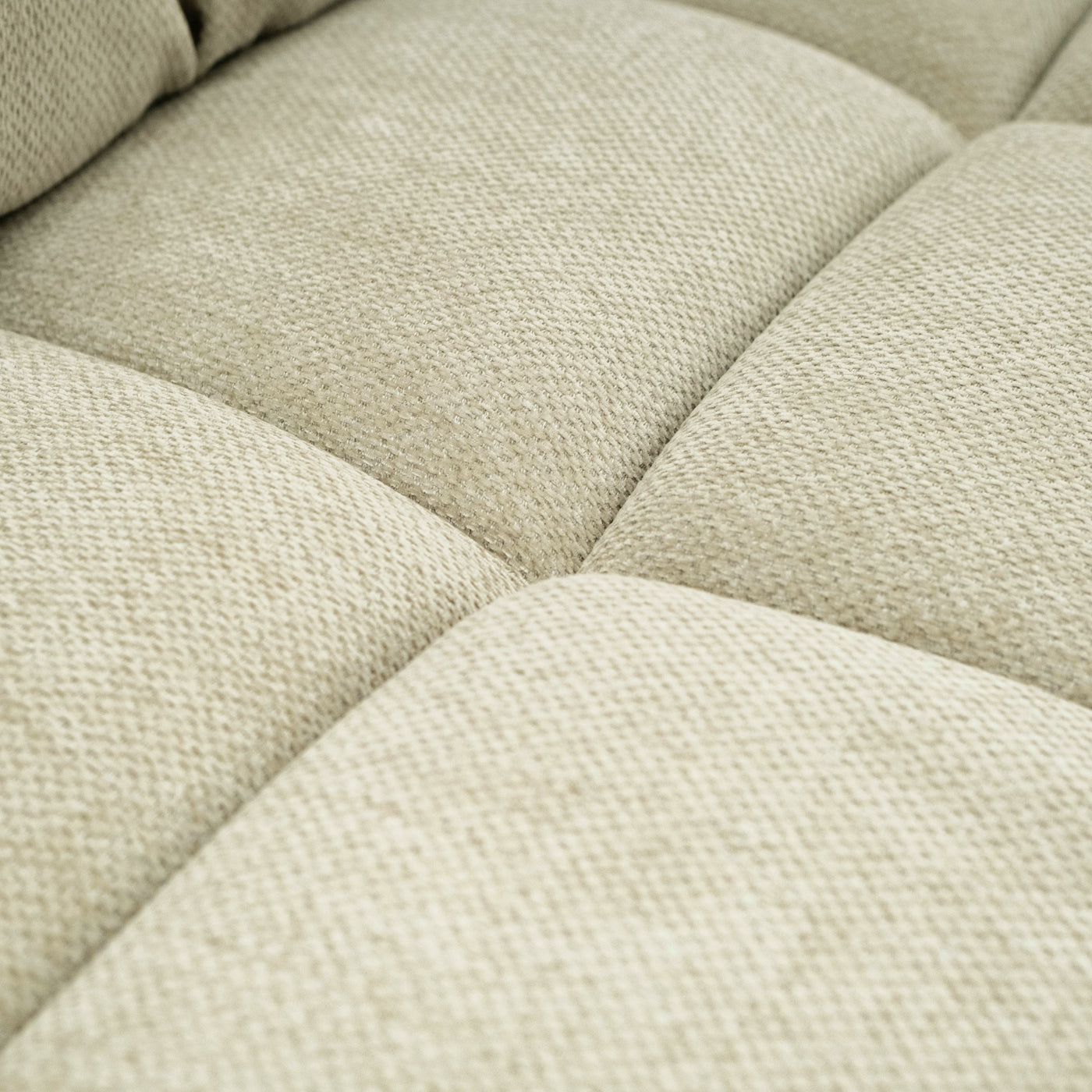 Sofá Modular Croaciaa — SOFÁ CORACIAA BEIGE DER VISTA EN ZOOM DEL ASIENTO