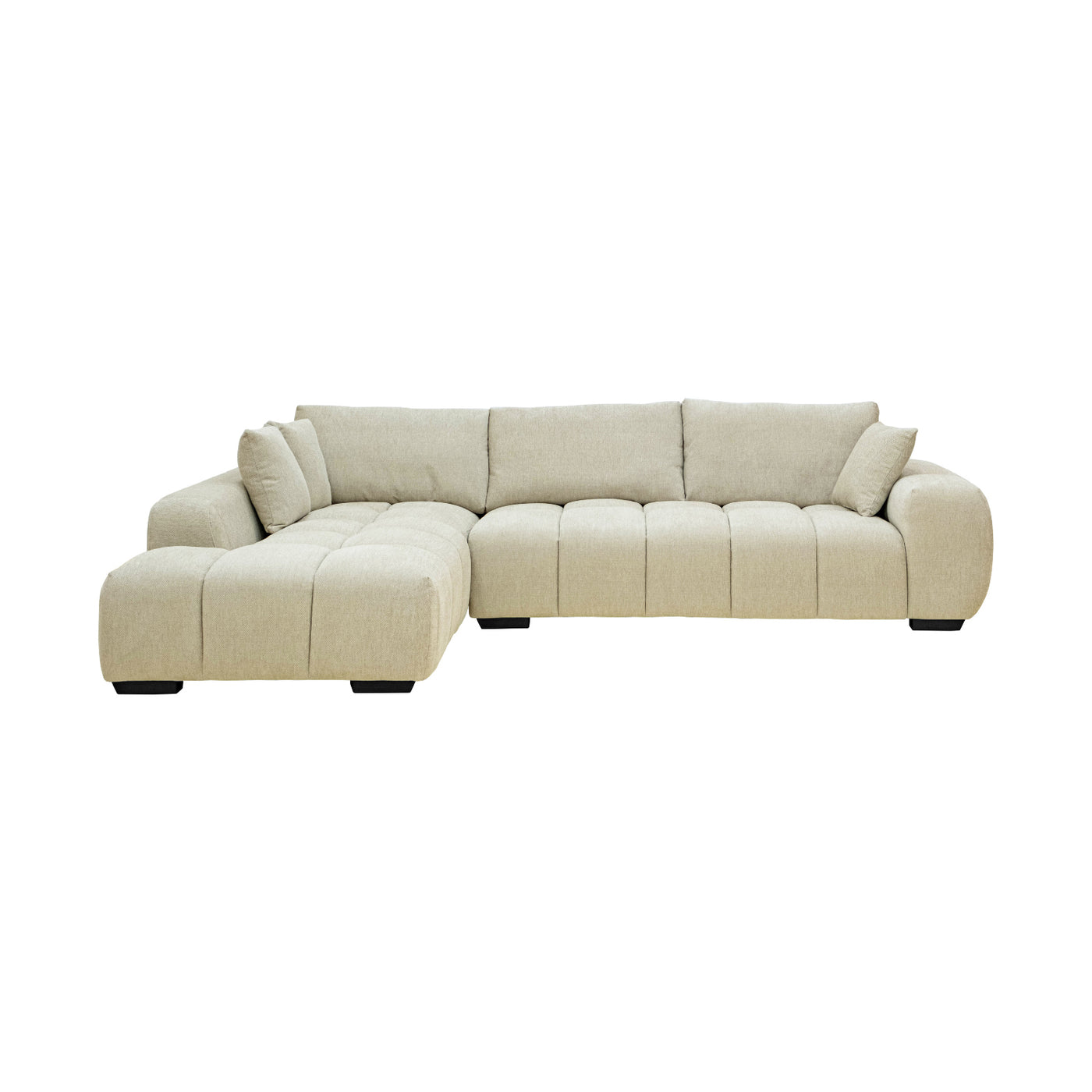 Sofá Modular Croaciaa — SOFÁ CORACIAA BEIGE IZQ VISTA FRONTAL
