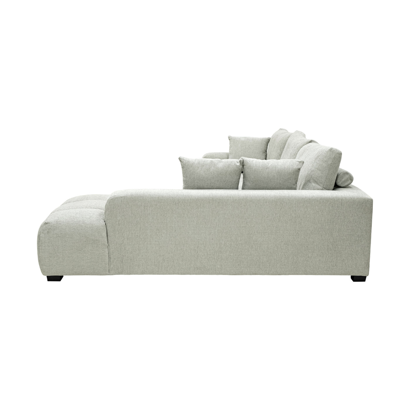 Sofá Modular Croaciaa — SOFÁ CORACIAA GRIS DER VISTA LATERAL