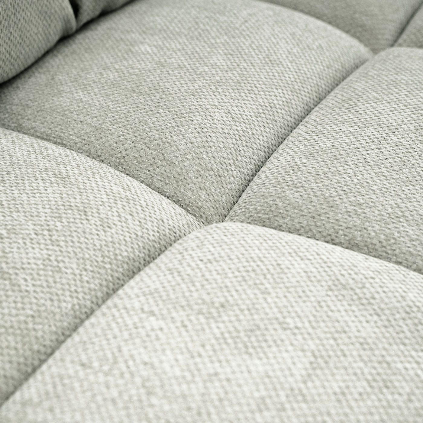 Sofá Modular Croaciaa — SOFÁ CORACIAA GRIS DER VISTA EN ZOOM DEL ASIENTO