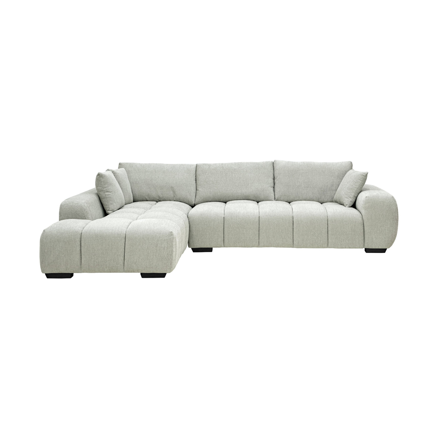 Sofá Modular Croaciaa — SOFÁ CORACIAA GRIS IZQ VISTA FRONTAL