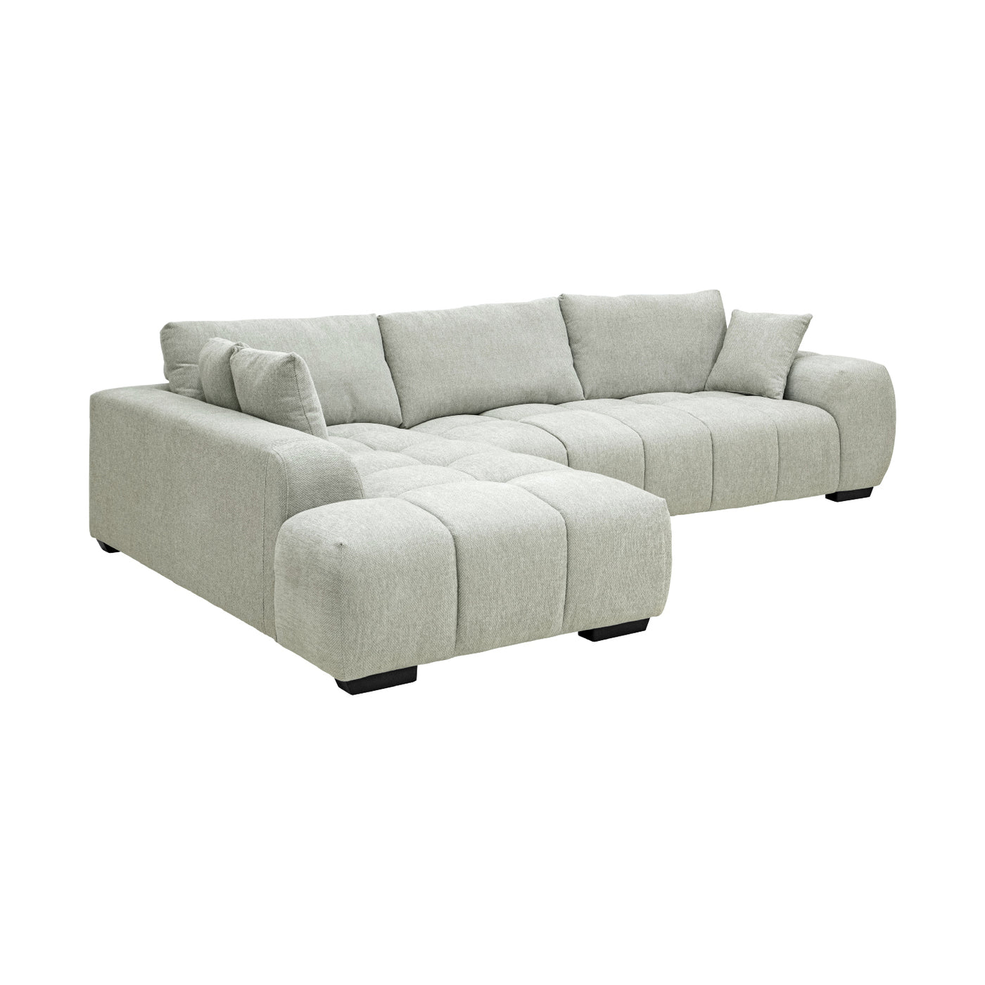 Sofá Modular Croaciaa — SOFÁ CORACIAA GRIS IZQ VISTA EN PERSPECTIVA PRONUNCIADA