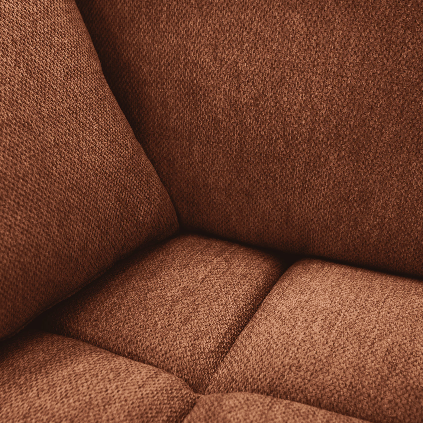 Sofá Modular Croaciaa — SOFÁ CORACIAA OCRE DER VISTA EN ZOOM DEL RESPALDO Y ASIENTO