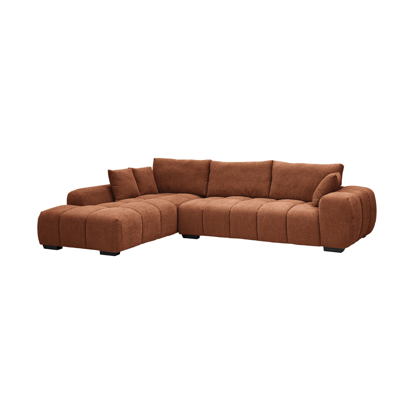 Sofá Modular Croaciaa — SOFÁ CORACIAA OCRE IZQ VISTA EN PERSPECTIVA
