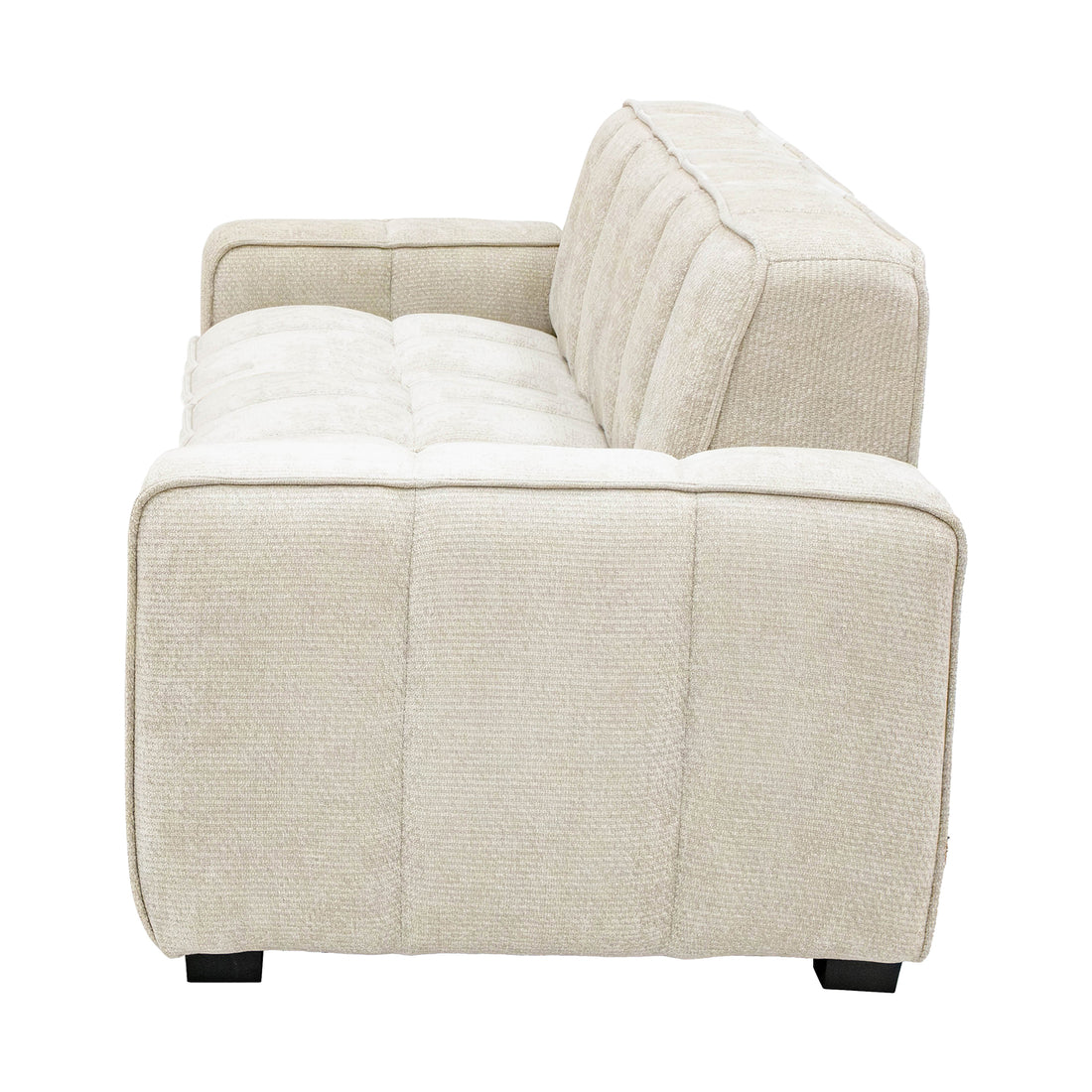Sofá Versalles Beige 3 Plazas Vista Lateral