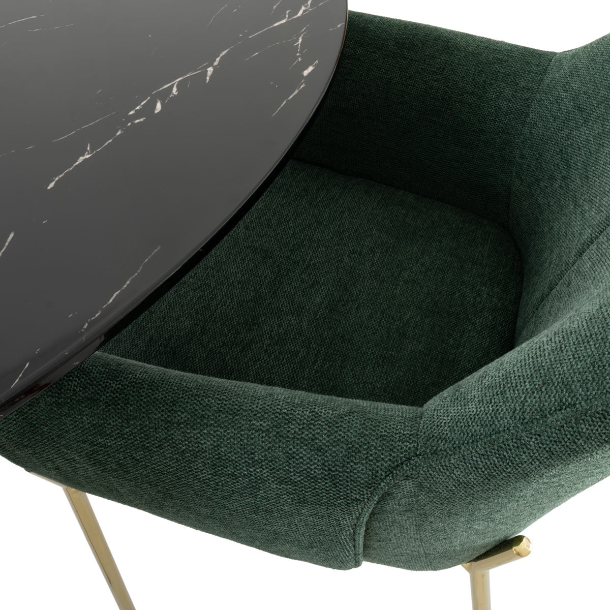 Silla Toronto Verde Fondo Blanco vista detalle con comedor Split 