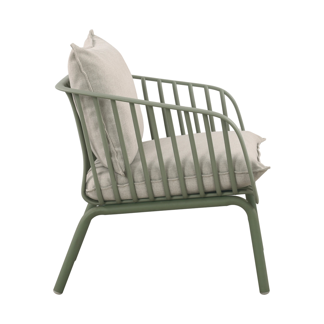 Sillón Individual Las Palmas Olivo Vista Lateral