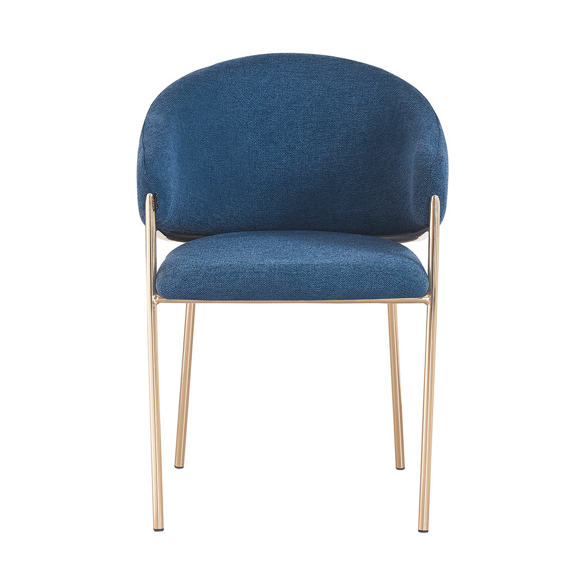 Silla Berlin Azul Fondo Blanco Vista Frontal