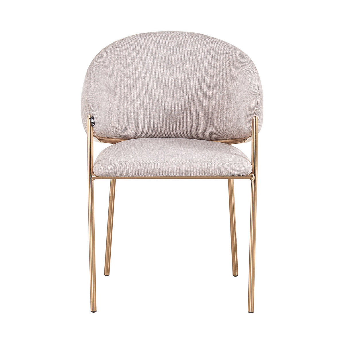 Silla Berlin Beige Fondo Blanco Vista Frontal
