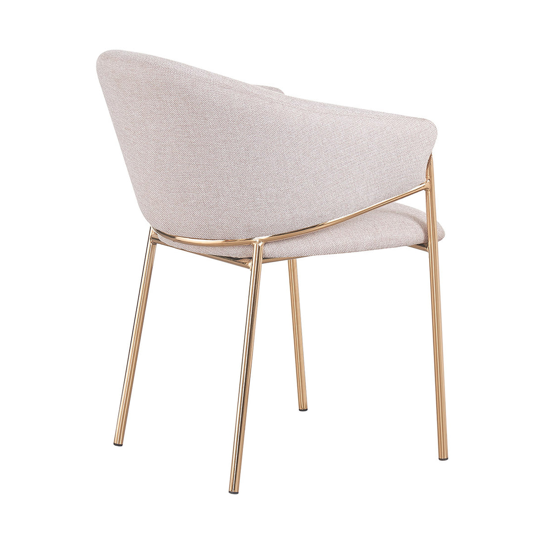 Silla Berlin Beige Fondo Blanco Vista en Perspectiva Trasera