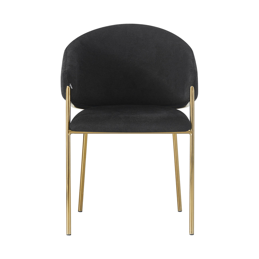 Silla Berlin Negro Fondo Blanco Vista Frontal
