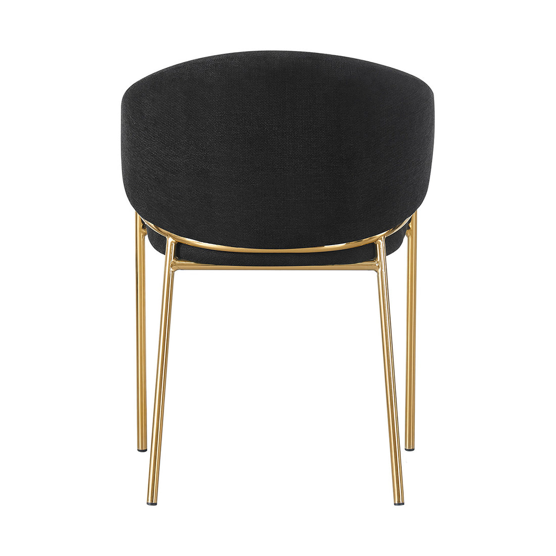 Silla Berlin Negro Fondo Blanco Vista Trasera