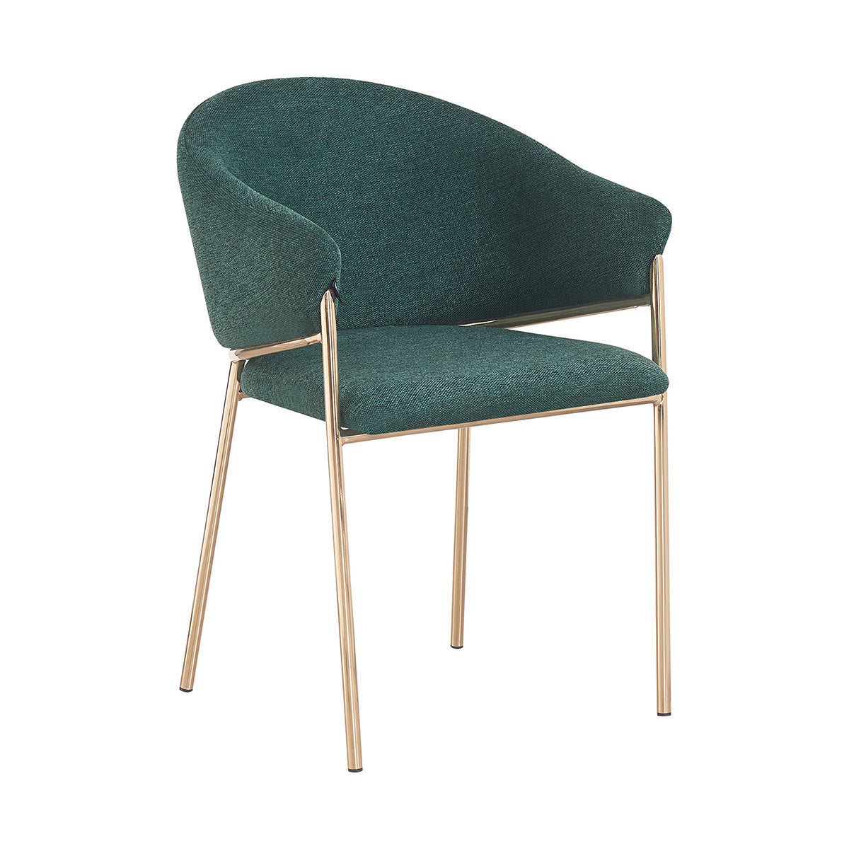 Silla Berlin Verde Fondo Blanco Vista en Perspectiva 