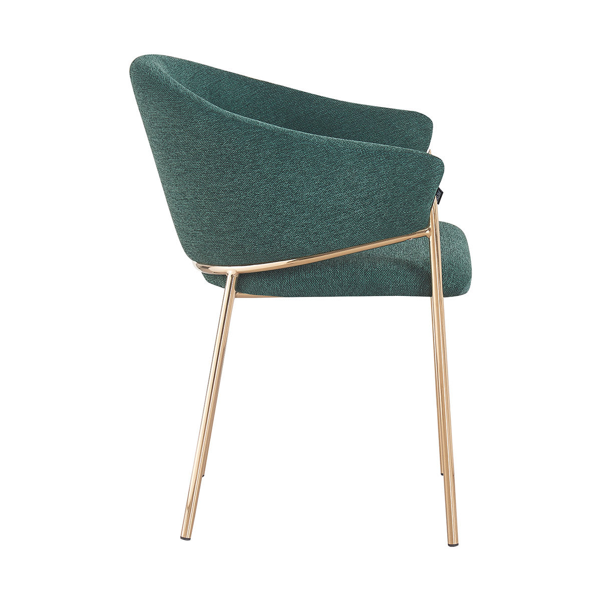 Silla Berlin Verde Fondo Blanco Vista Lateral