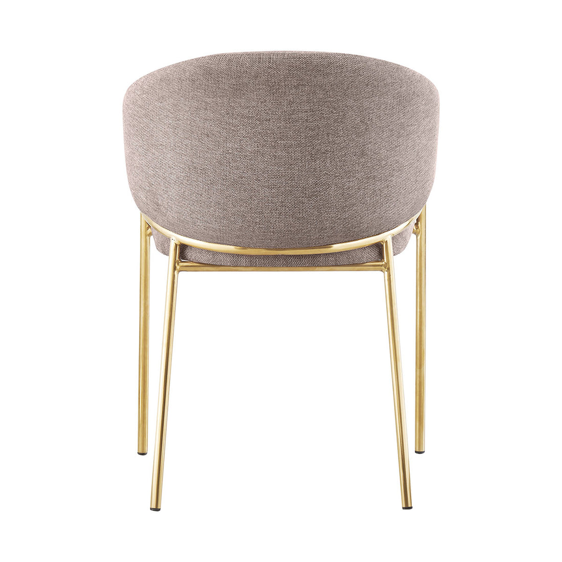 Silla Berlin Taupe Fondo Blanco Vista Trasera