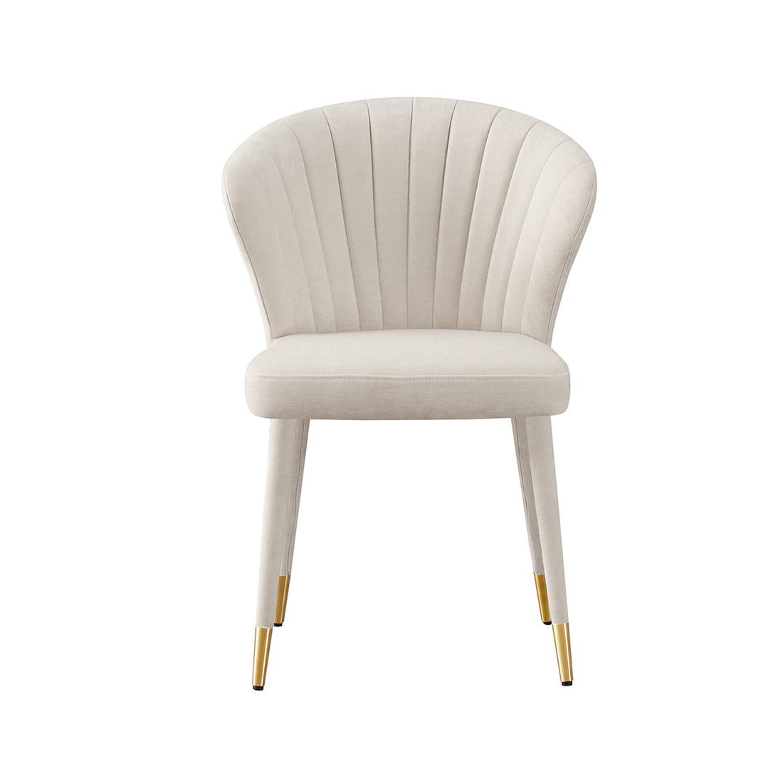 Silla Copenhague Beige Fondo Blanco Vista Frontal