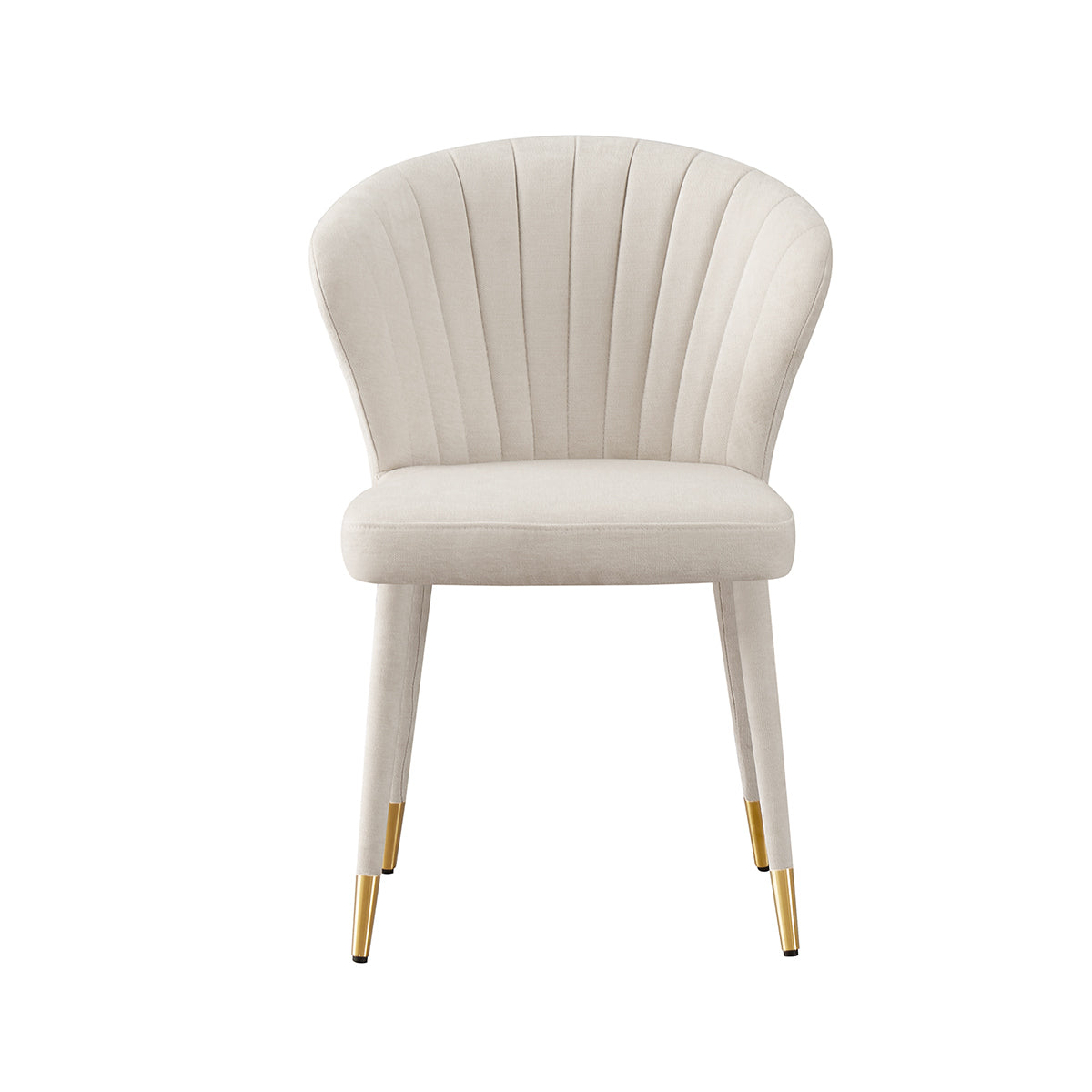 Silla Copenhague Beige Fondo Blanco Vista Frontal