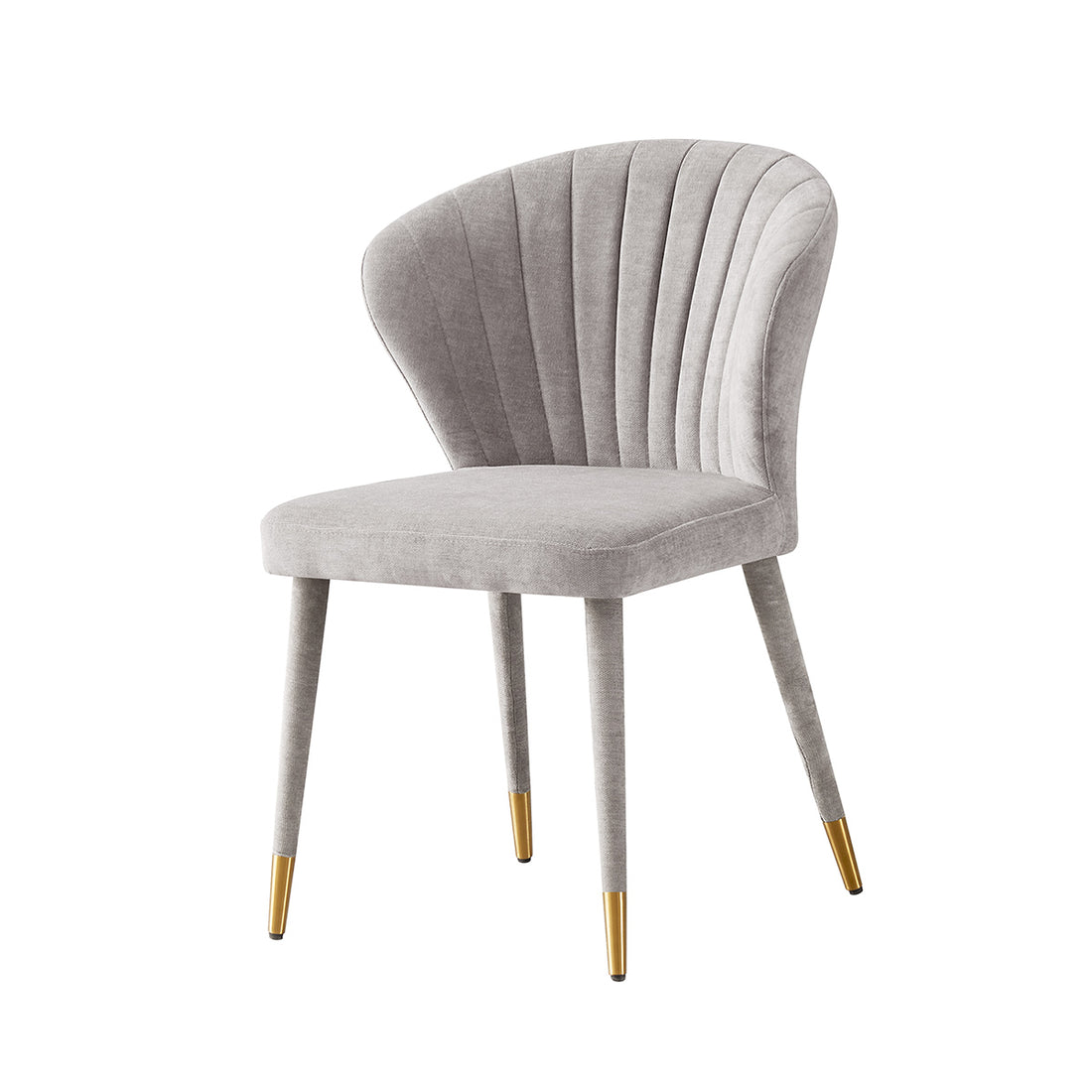 Silla Copenhague Gris Fondo Blanco Vista en Perspectiva