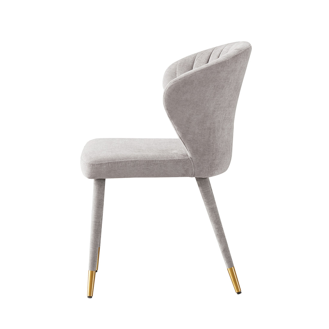 Silla Copenhague Gris Fondo Blanco Vista Lateral