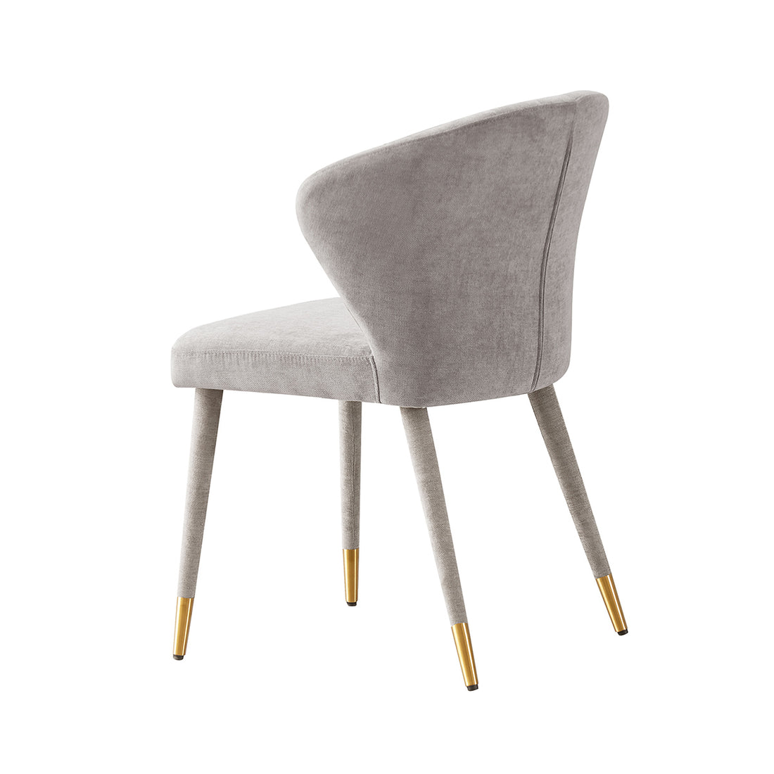 Silla Copenhague Gris Fondo Blanco Vista en Perspectiva Trasera