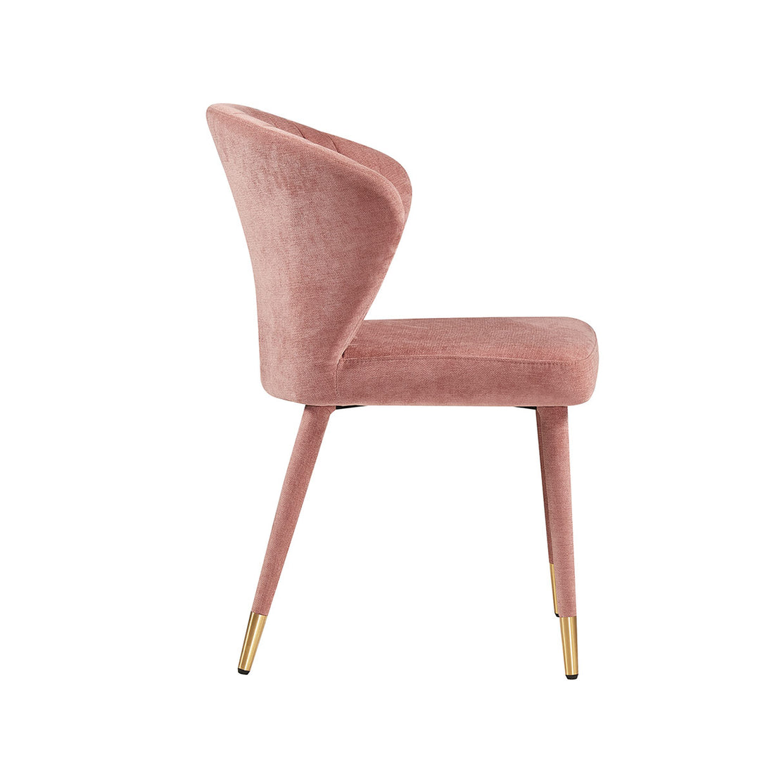 Silla Copenhague Rosa Fondo Blanco Vista Lateral