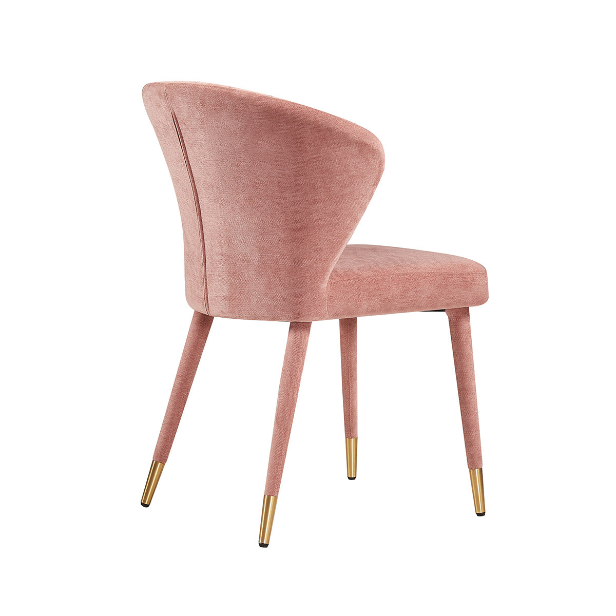 Silla Copenhague Rosa Fondo Blanco Vista en Perspectiva