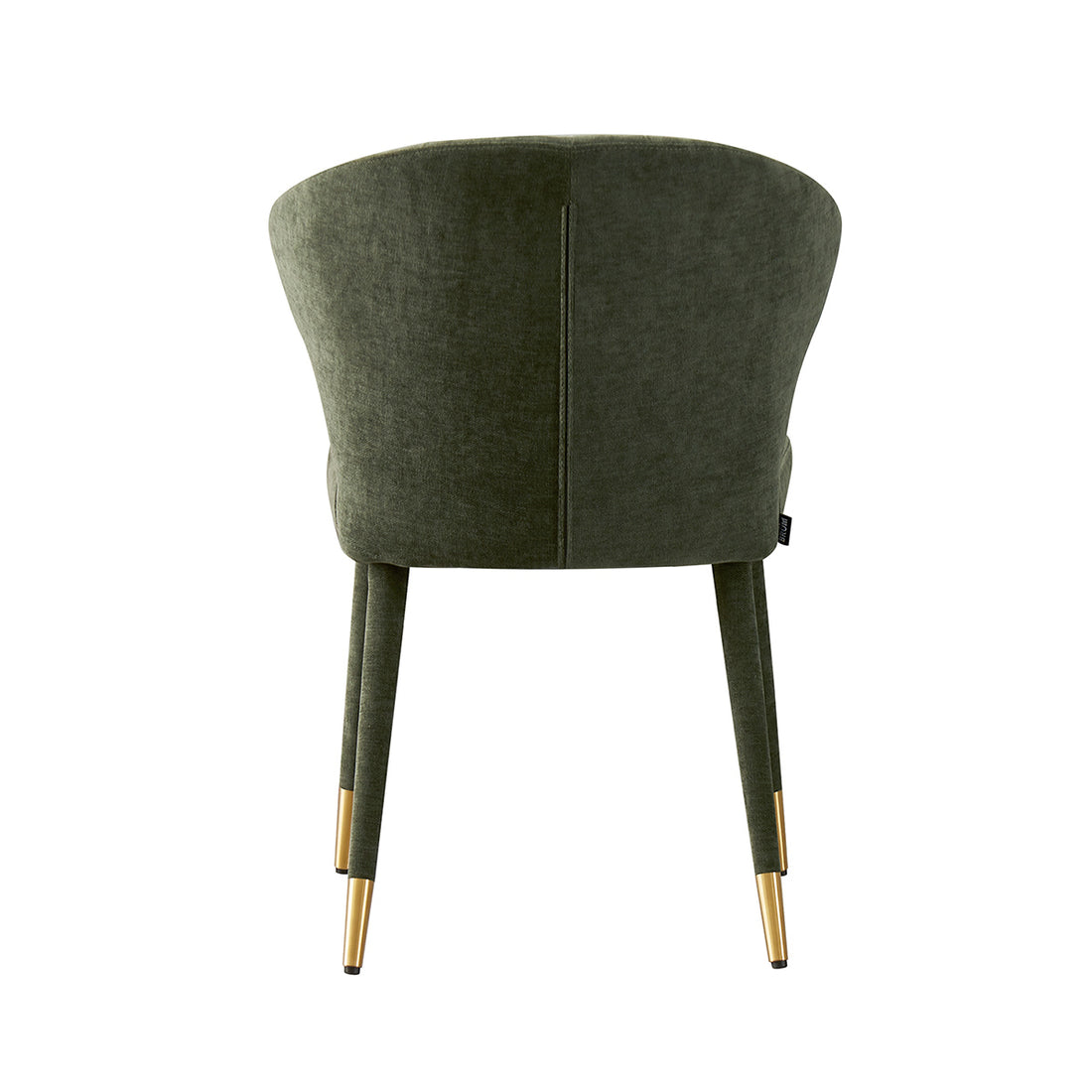 Silla Copenhague Verde Fondo Blanco Vista Trasera