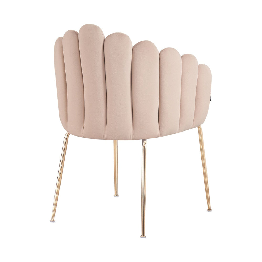 Silla Cordoba Beige Vista En Perspectiva Trasera