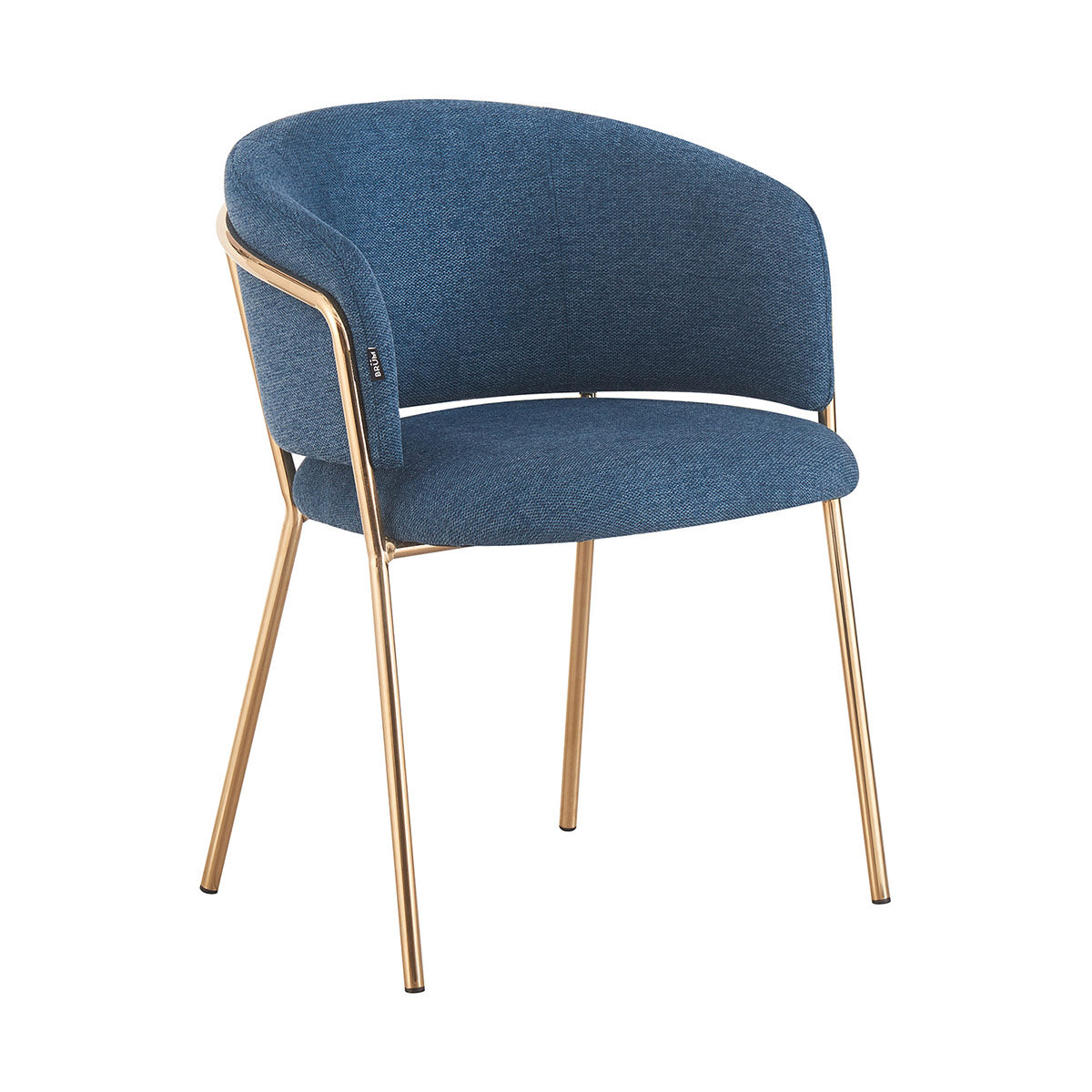 Silla Escocia Azul Fondo Blanco Vista en Perspectiva