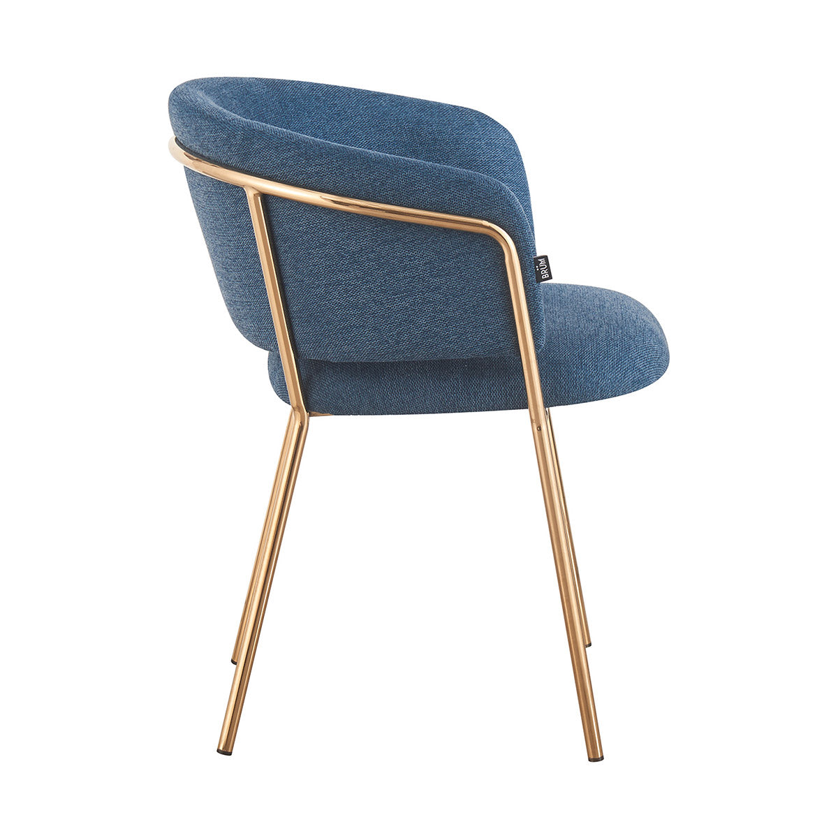 Silla Escocia Azul Fondo Blanco Vista Lateral