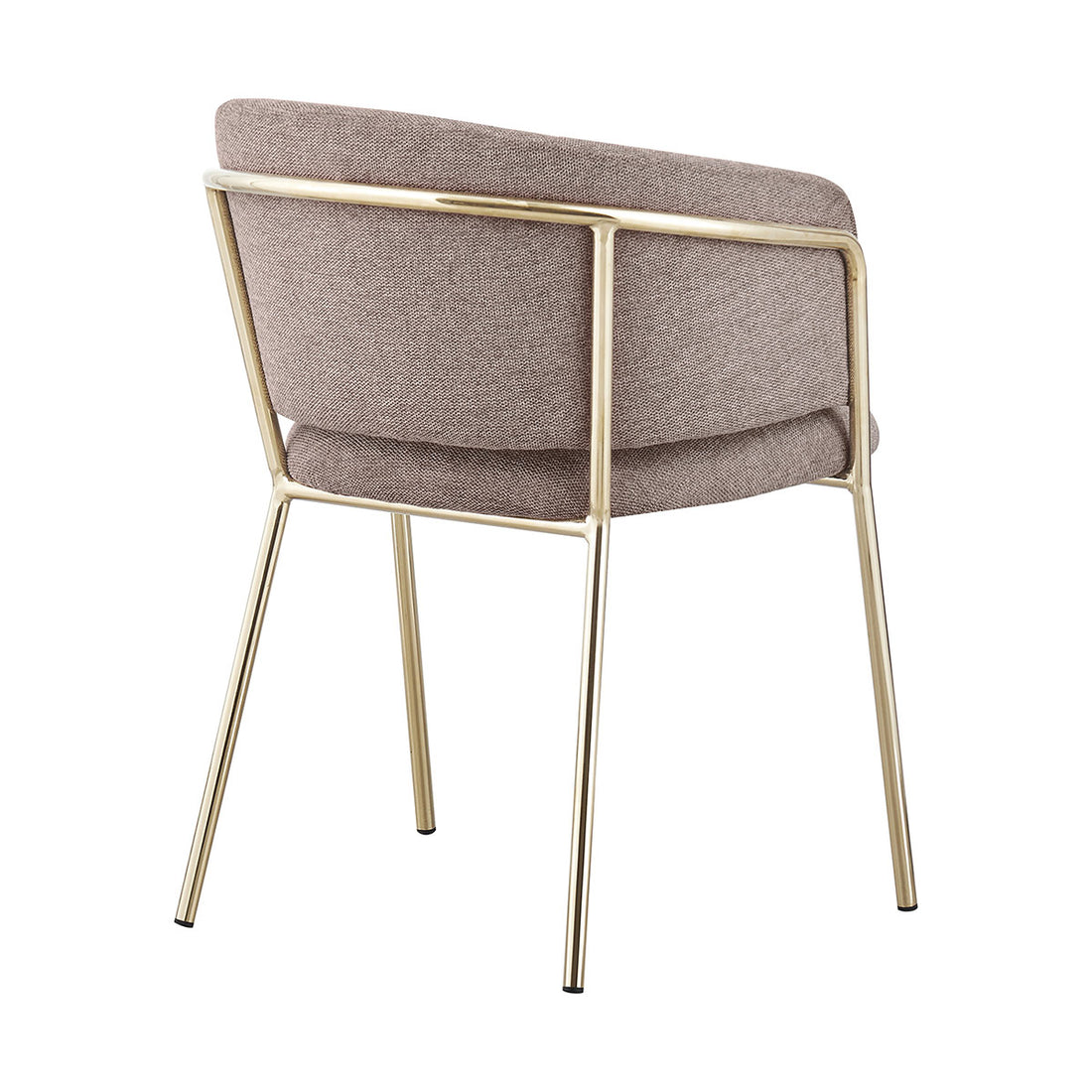 Silla Escocia Taupe Fondo Blanco Vista en Perspectiva Trasera