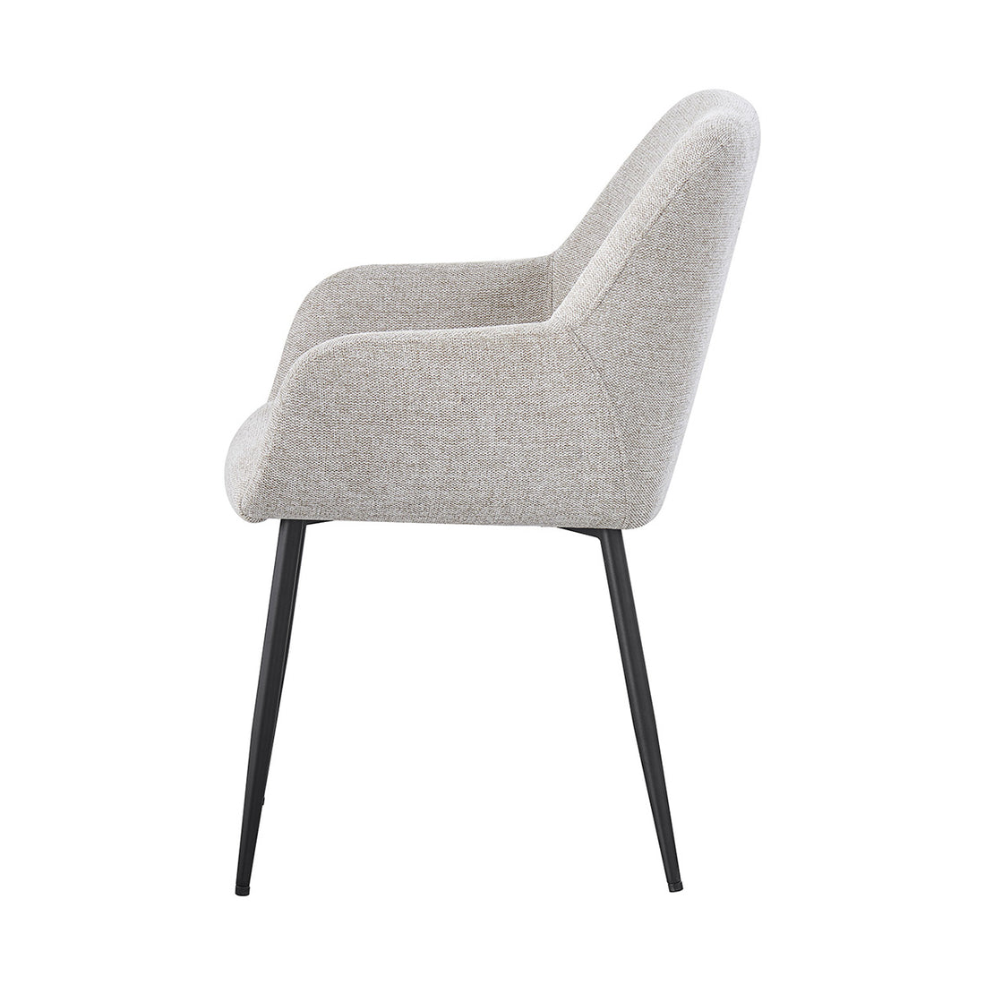 Silla Faro Beige Fondo Blanco Vista Lateral