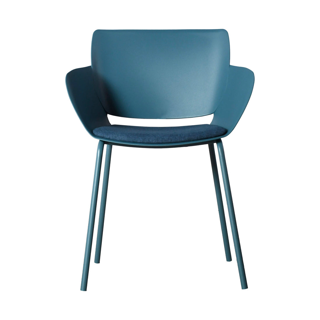Silla Malta color Azul, vista frontal