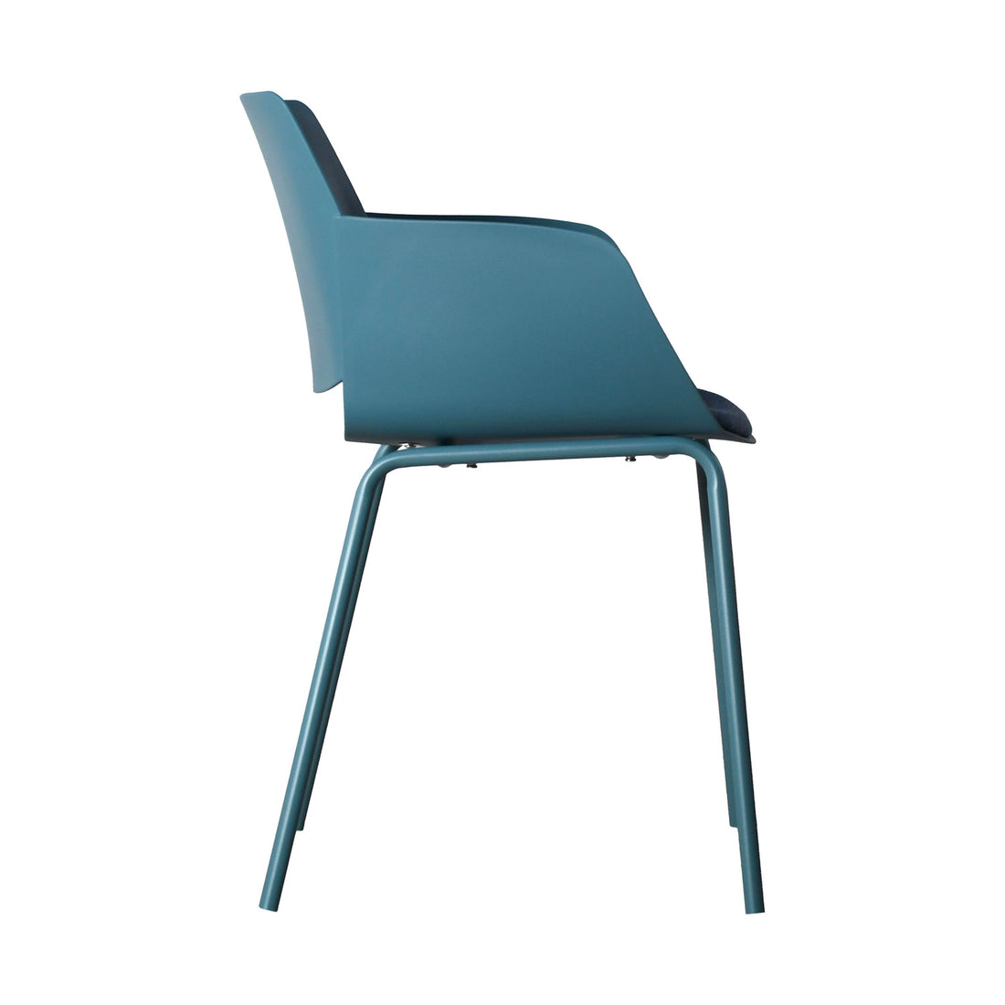Silla Malta color Azul, vista trasera-lateral