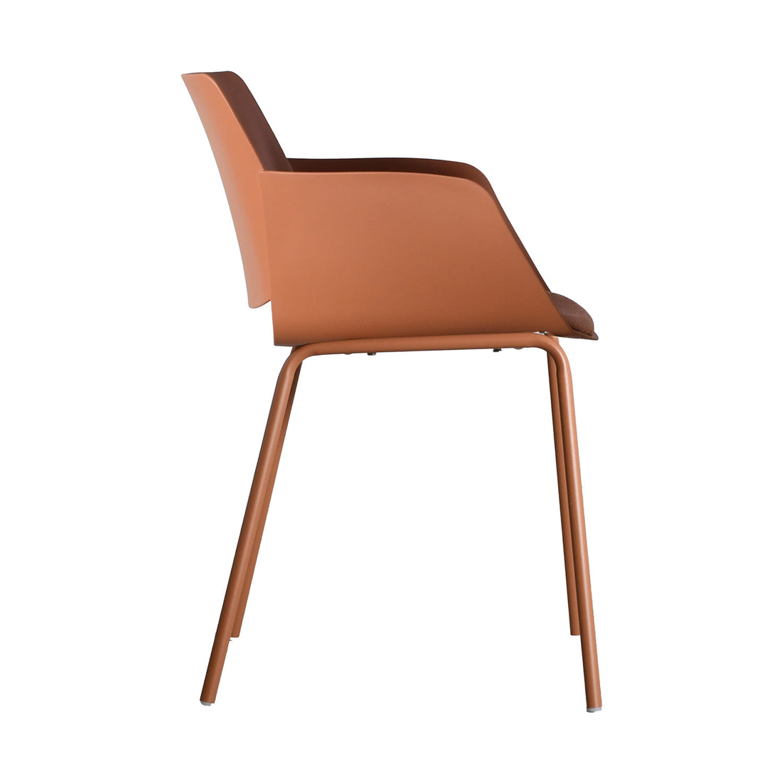 Silla Malta color Naranja, vista trasera-lateral