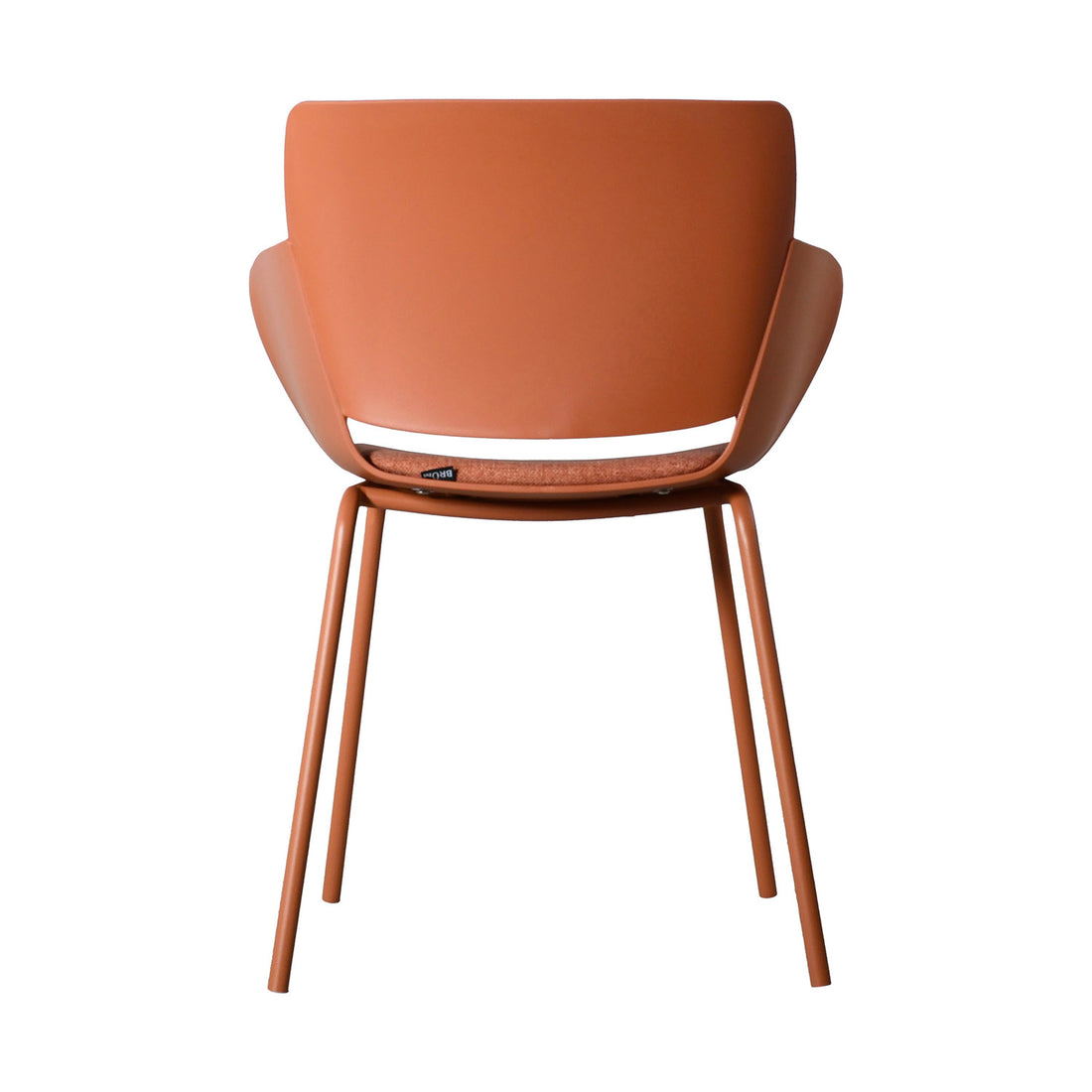 Silla Malta color Naranja, vista trasera