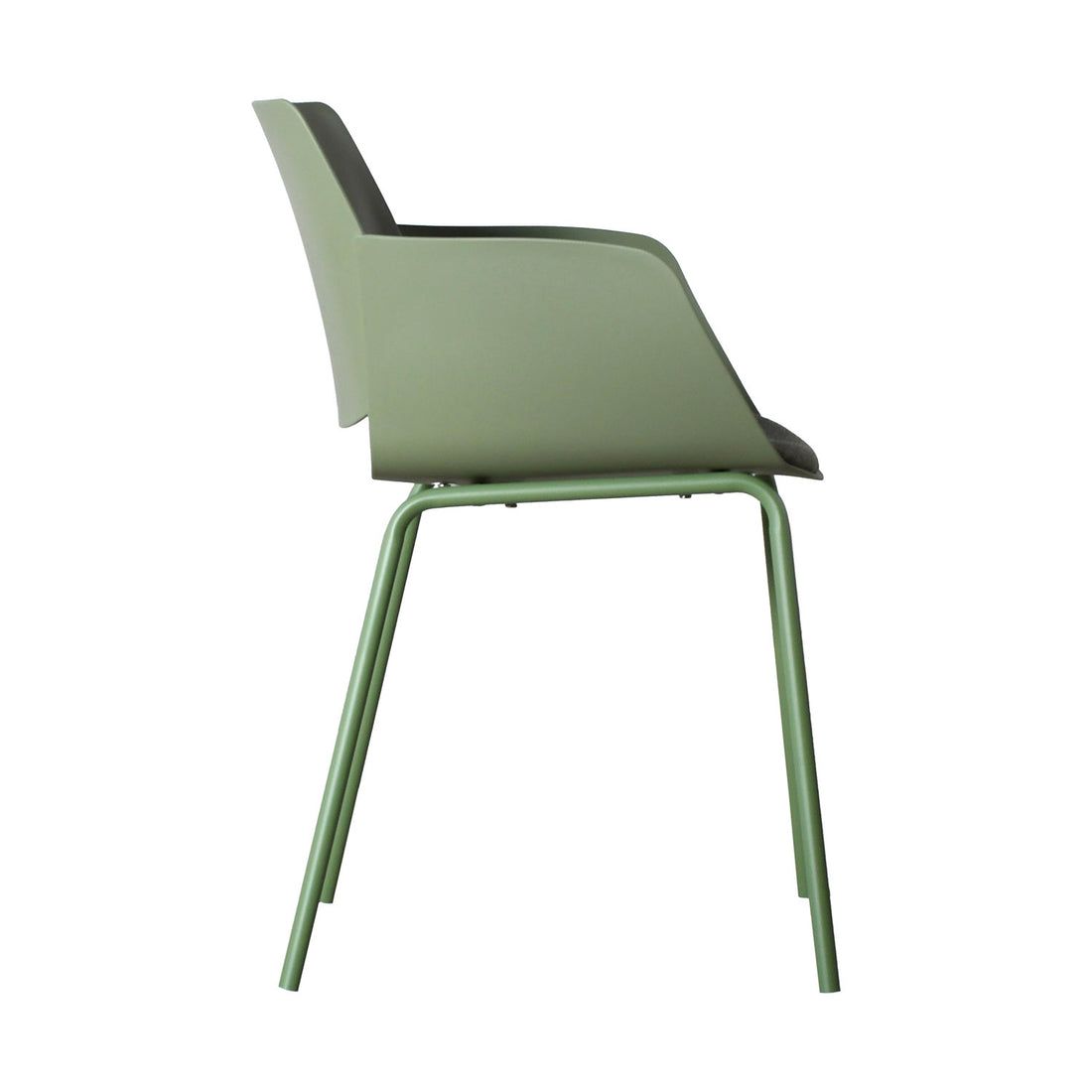 Silla Malta color Verde, vista trasera-lateral