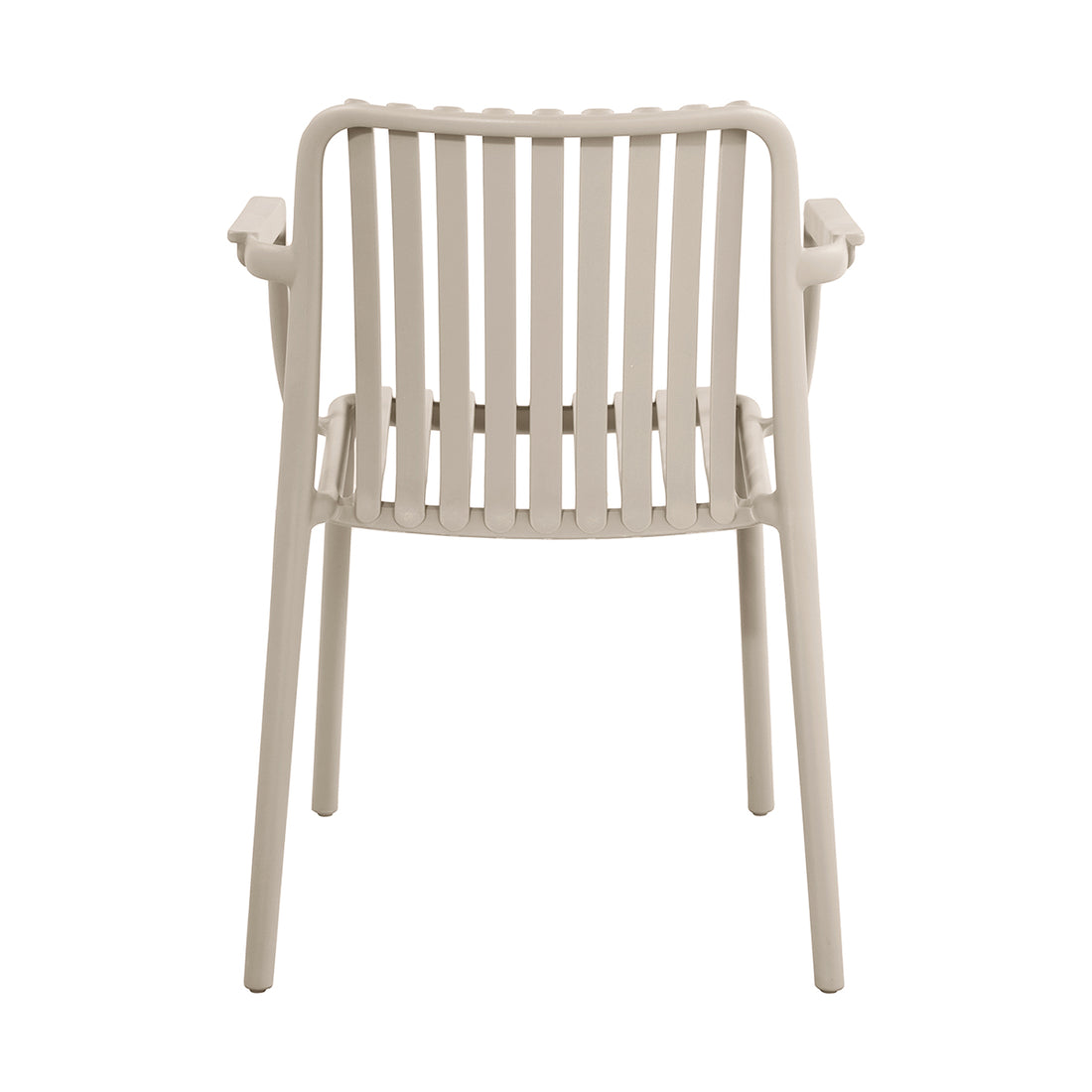 Silla de Exterior Menorca Beige Vista en Perspectiva Trasera