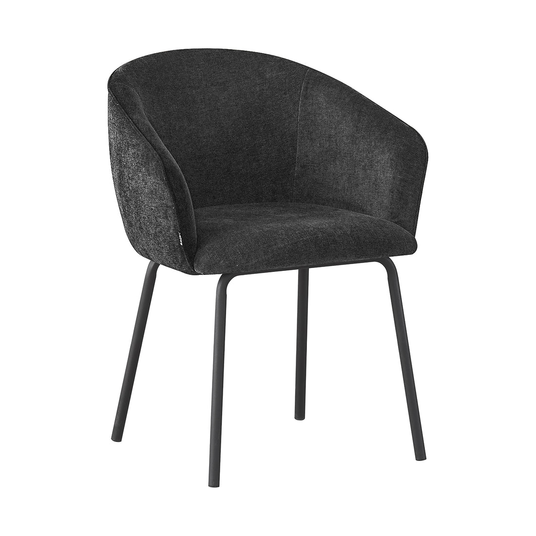Silla Miami black fondo blanco vista en perspectiva frontal