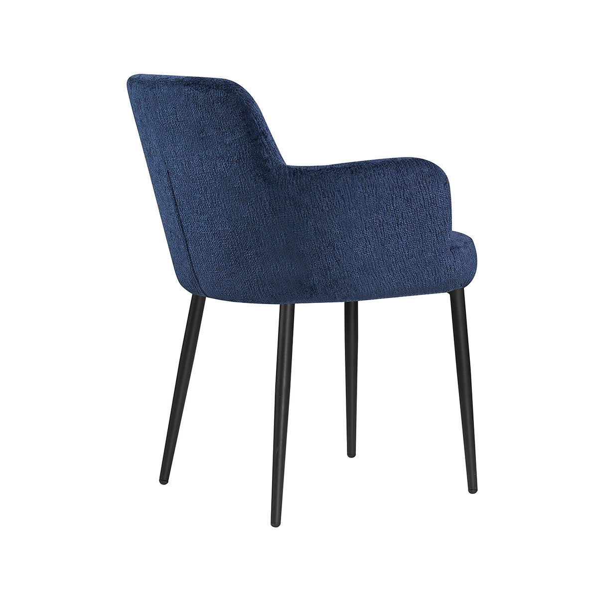 Silla Moscow  Azul Fondo Blanco Vista en Perspectiva Trasera