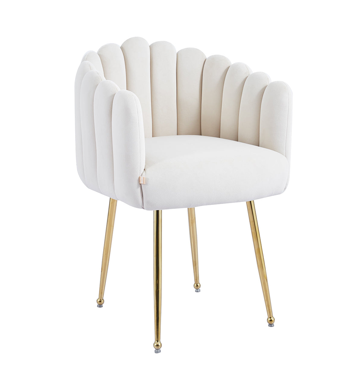 Silla Munich Crema Vista en Perspectiva 