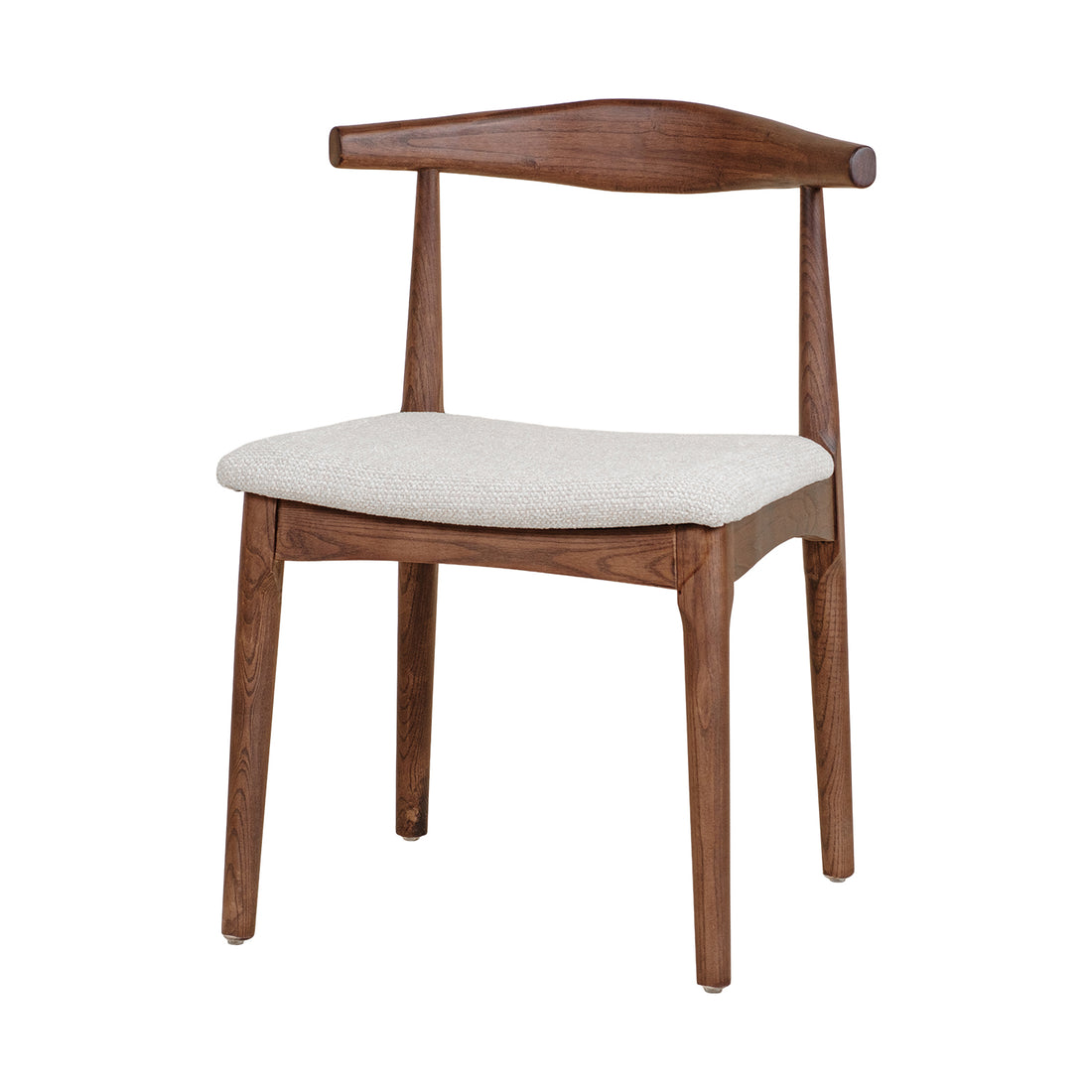 Silla Oviedo Nogal Beige Vista Frontal