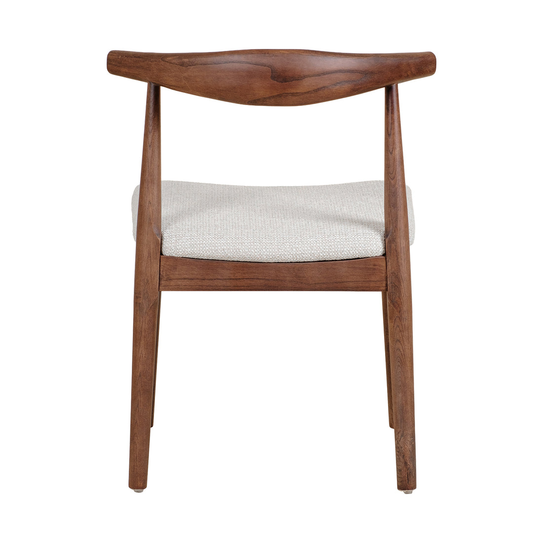 Silla Oviedo Nogal Beige Vista Frontal