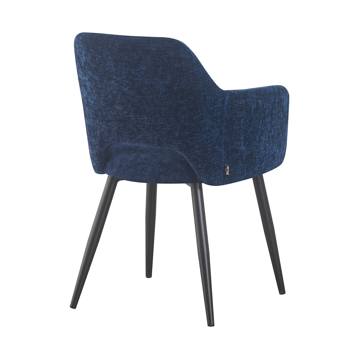 Silla Paris Azul Vista en Perspectiva Trasera