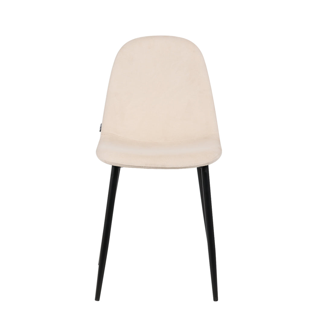 Silla Venecia Velvet Crema Vista Frontal