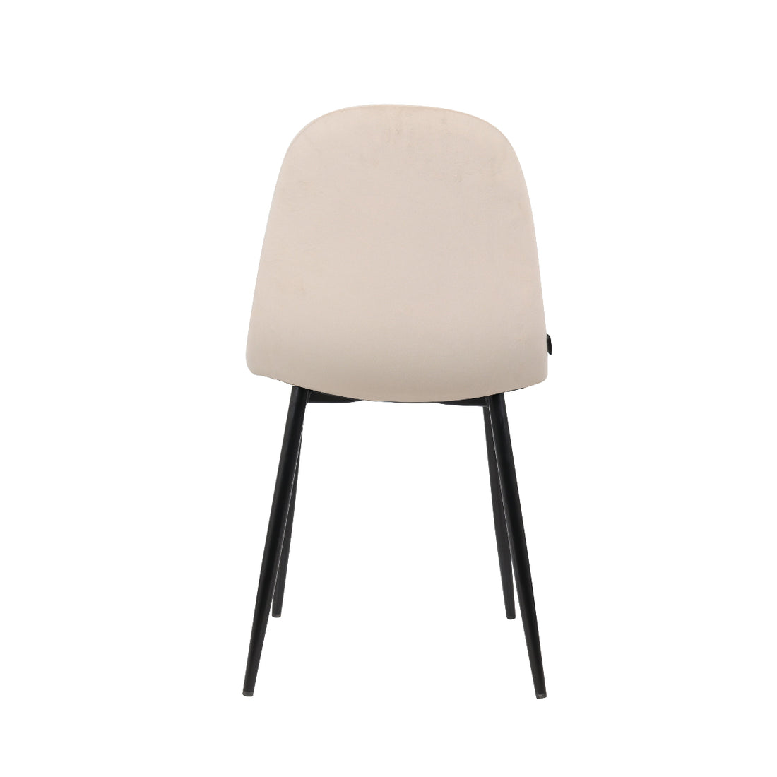 Silla Venecia Velvet Crema Vista Trasera