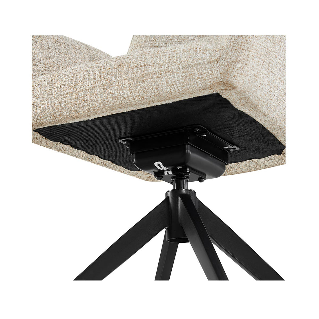 Silla Comedor Vigo Beige En Fondo Blanco Con Vista A Detalle